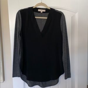 Loft black and grey blouse